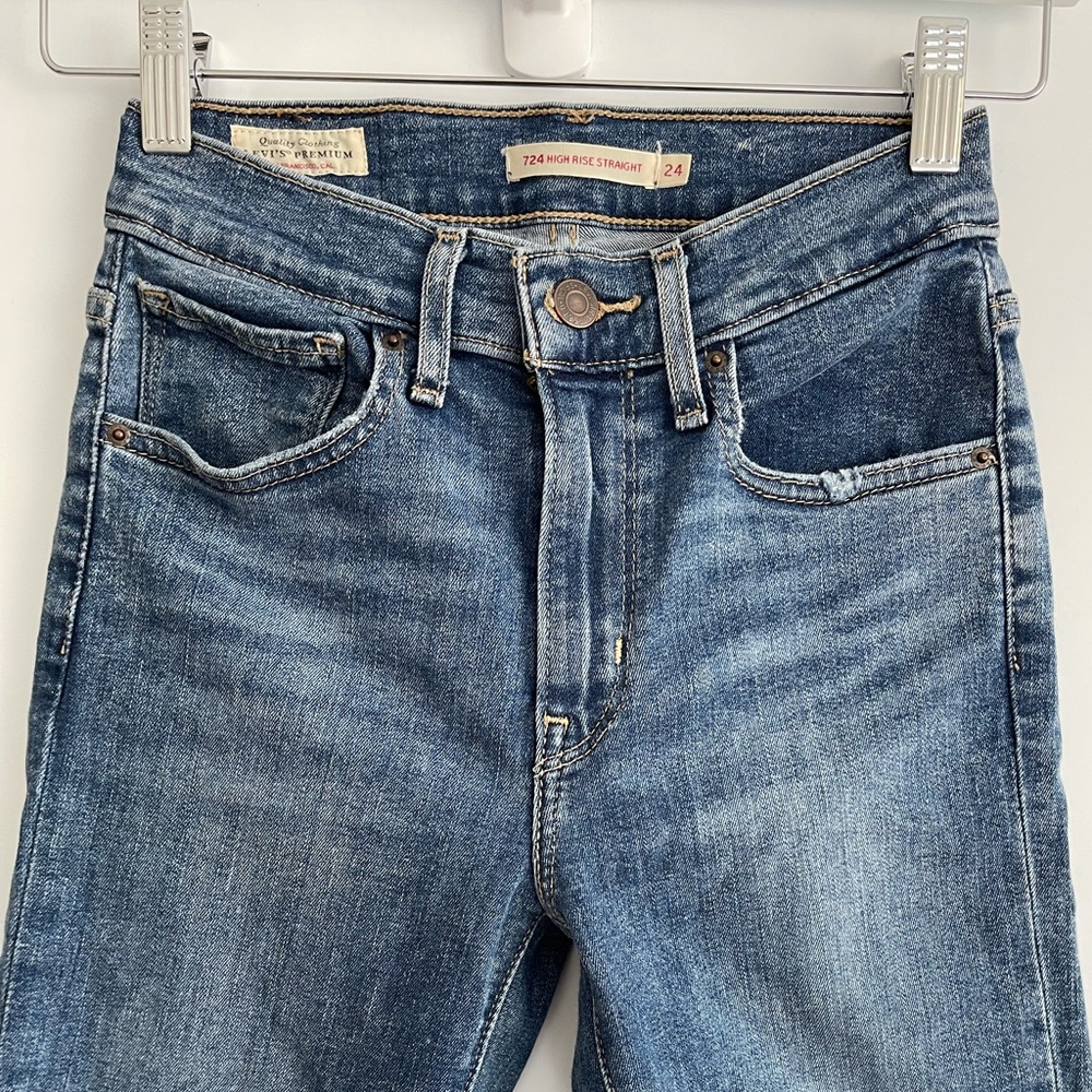 Levi’s high rise straight jeans